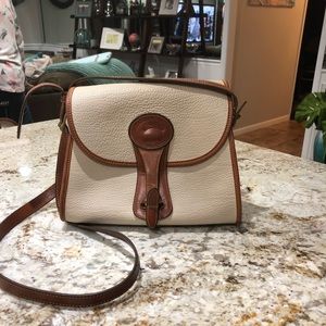 Dooney and Bourke Vintage Leather Cream Crossbody